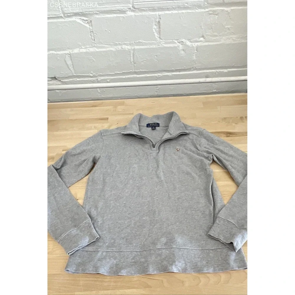 Polo Ralph Lauren Gray‎ Sweater Quarter Zip - Size 14/16 L
